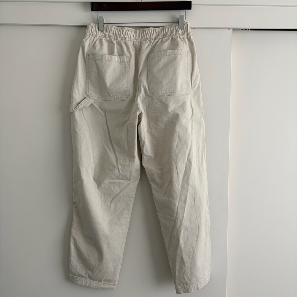 Old Navy Women's Light Cream Elastic-Waist Chinos - Picture 3 of 4